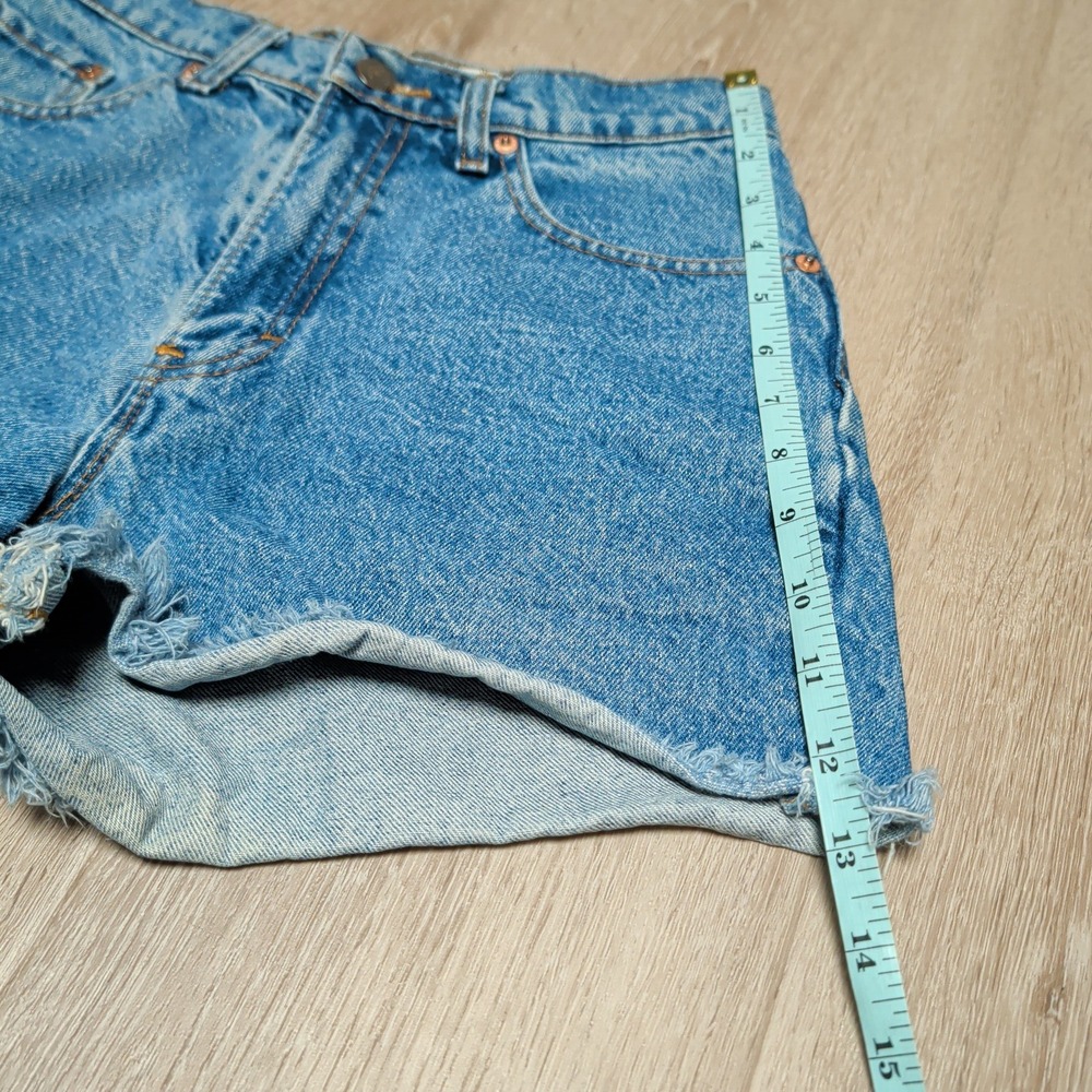 Vintage Jordache High Waisted Denim 3" Shorts Medium Wash Cut Off Blue 9/10 Y2K - Picture 6 of 7